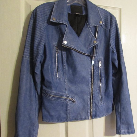Women's BLANK NYC Faux Leather Moto Jacket Size M - Picture 2 of 4